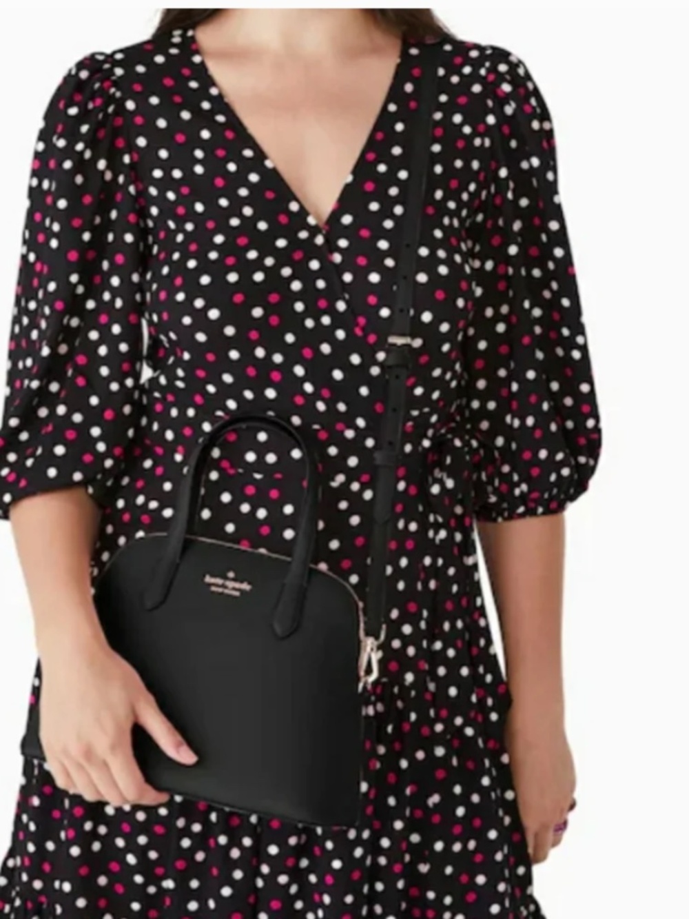 Kate Spade ♠️ Medium Dome Satchel - Black - Picture 12 of 14